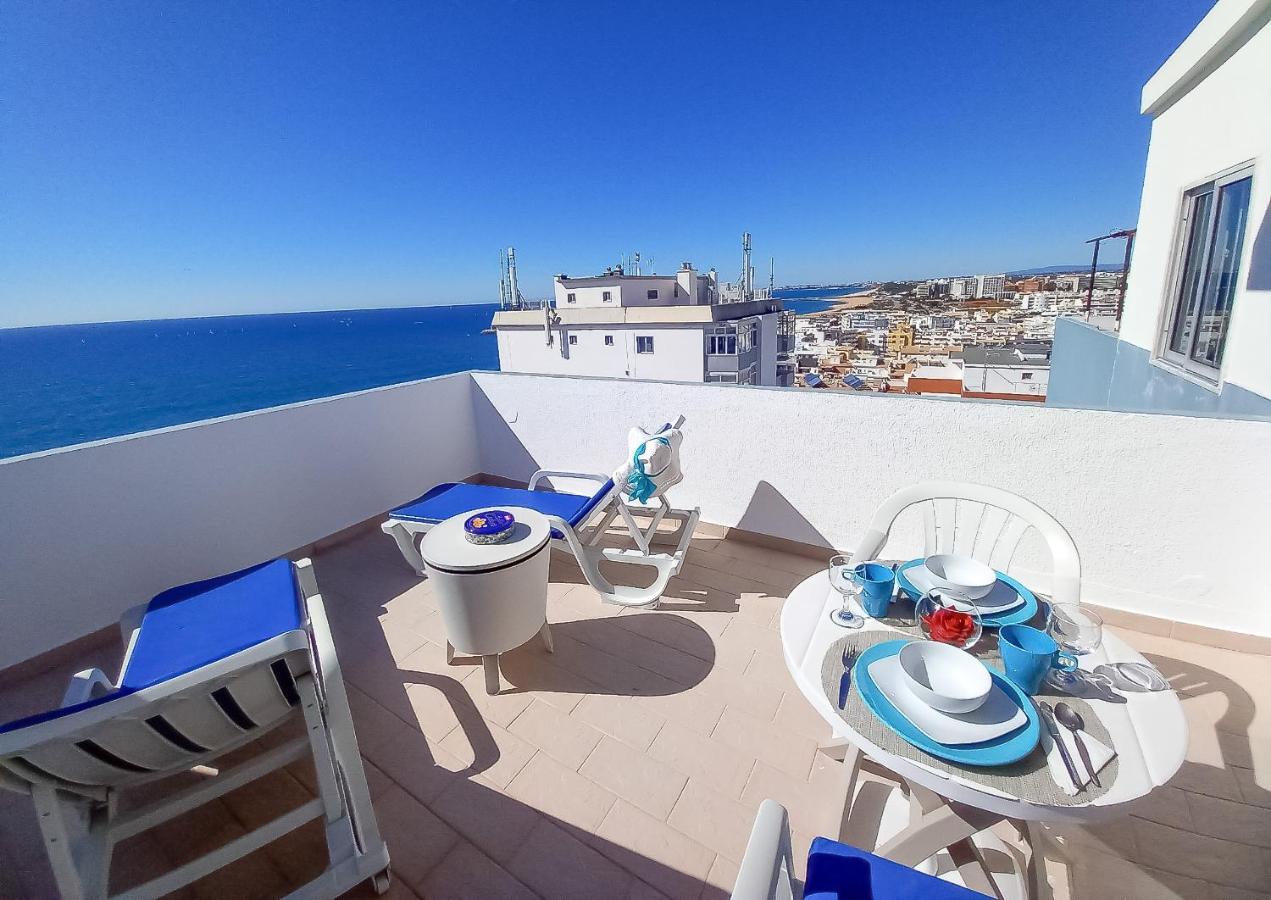 Mira Atlantico 13- Terraco Com Vista Mar E Cidade, Wifi, 80Mt Praia Quarteira Ngoại thất bức ảnh
